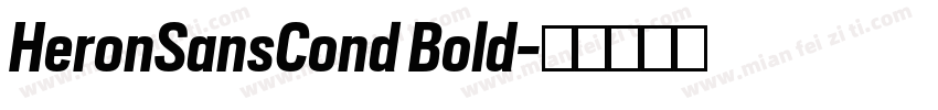 HeronSansCond Bold字体转换